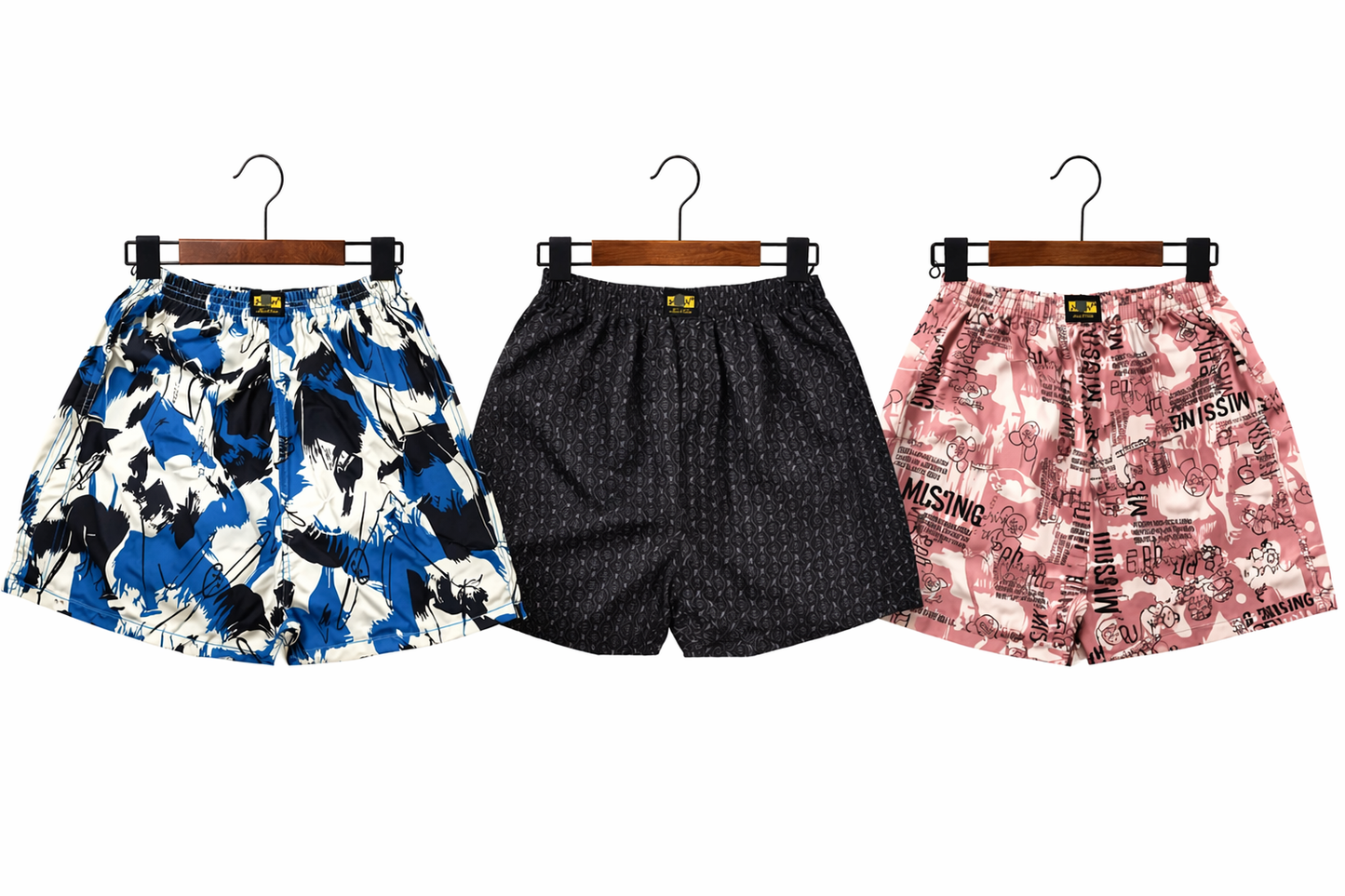 Men & Women Printed Boxer Shorts (Combo Pack of 3) Casual Regular Fit with Back Pocket.