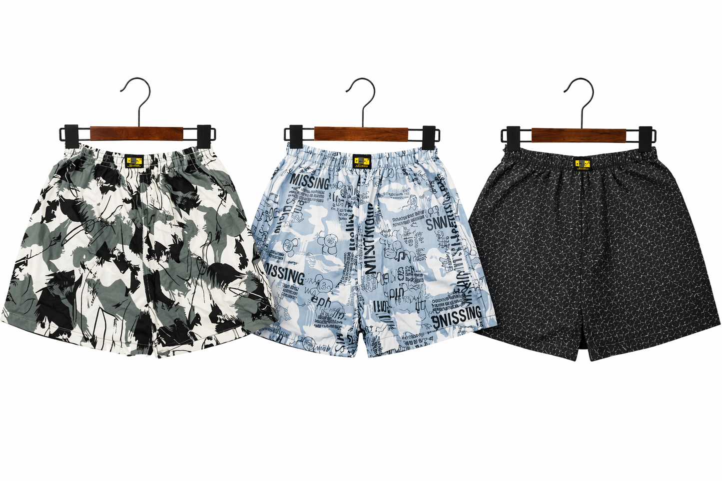 Men & Women Printed Boxer Shorts (Combo Pack of 3) Casual Regular Fit with Back Pocket.