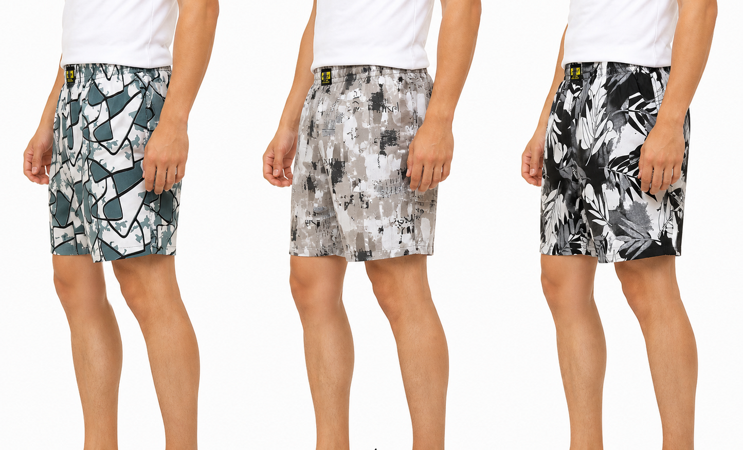 Men & Women Printed Boxer Shorts (Combo Pack of 3) Casual Regular Fit with Back Pocket