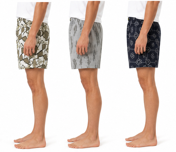 Men & Women Printed Boxer Shorts (Combo Pack of 3) Casual Regular Fit with Back Pocket
