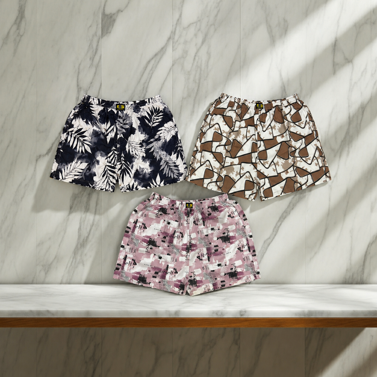 Men & Women Printed Boxer Shorts (Combo Pack of 3) Casual Regular Fit with Back Pocket