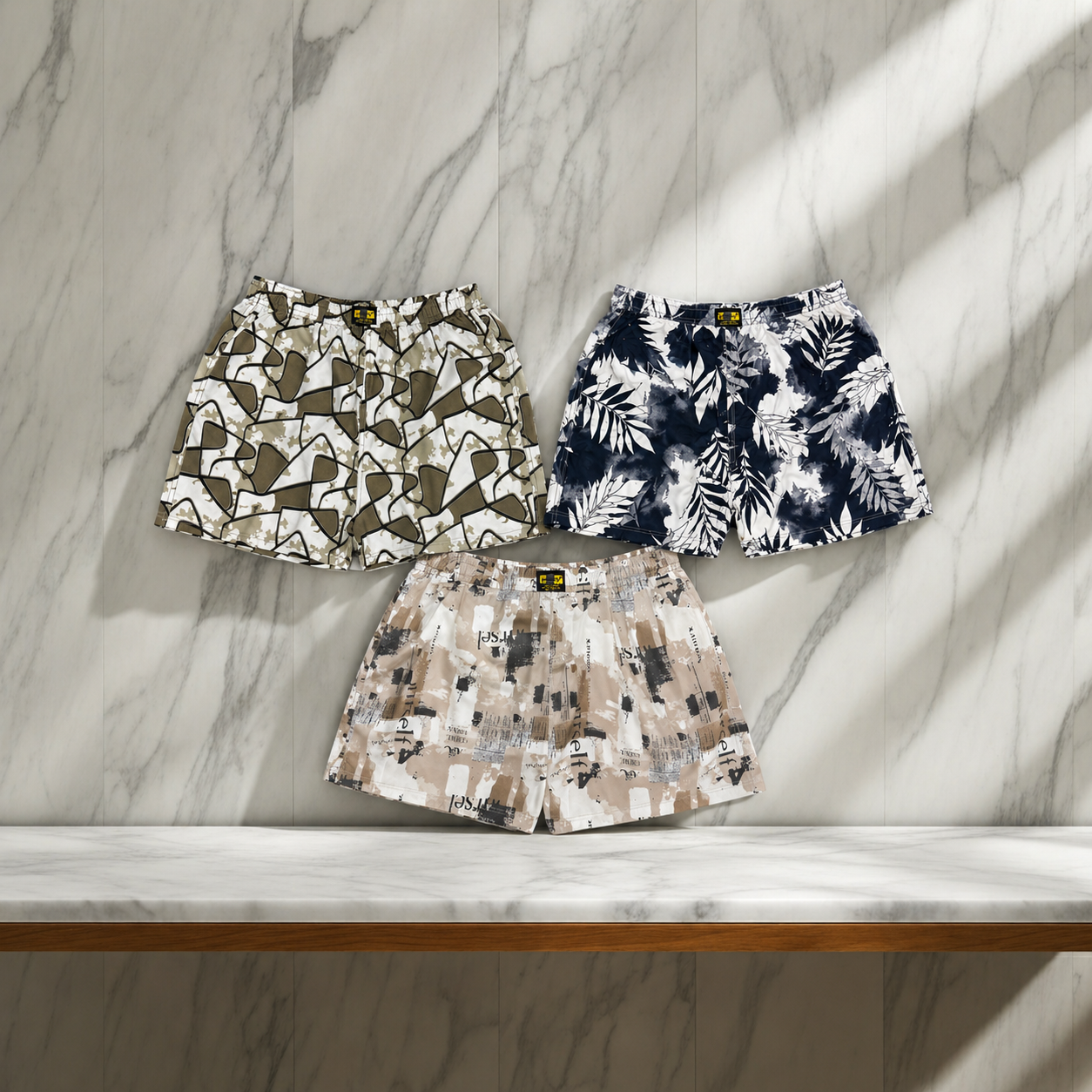 Men & Women Printed Boxer Shorts (Combo Pack of 3) Casual Regular Fit with Back Pocket (Copy)